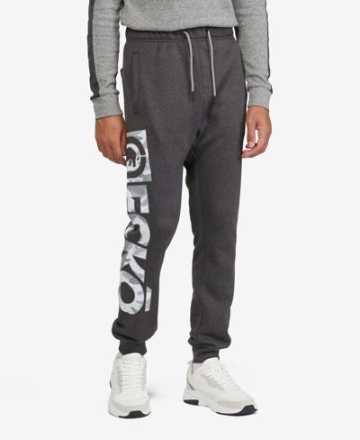 Ecko Unltd Men's Big And Tall Multiple Eyes Joggers In Charcoal