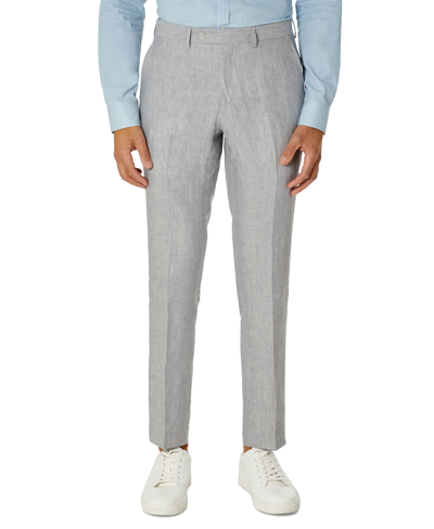 Tommy Hilfiger Men's Modern Fit Flex Stretch Linen Suit Pants In Light Grey