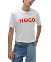 Hugo Boss Cotton-jersey Regular-fit T-shirt With Contrast Logo In White