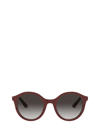 Dolce & Gabbana Dg4358 Bordeaux Sunglasses In Light Grey Gradient Black