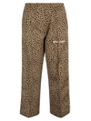 Palm Angels Animalier-print Cropped Track Pants In Brown/black