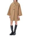 GANNI GANNI TWILL TRENCH COAT