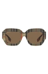 Burberry Myrtle 54mm Square Sunglasses In Vintage Check/ Brown