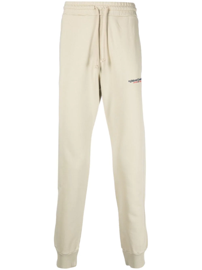 Diesel Logo-print Tracksuit Bottoms In Neutrals
