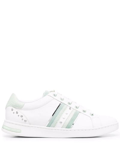 Geox Jaysen Panelled Stud-detail Sneakers In Weiss