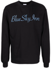 Blue Sky Inn Embroidered-logo Crewneck Sweatshirt In Black