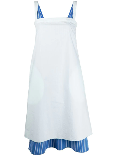 Sunnei Double-layered Slip Dress In Blau