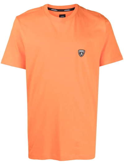 Automobili Lamborghini Logo-print T-shirt In Orange
