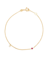 White Bird 18kt Yellow Gold Clarisse Diamond And Ruby Bracelet In Gold