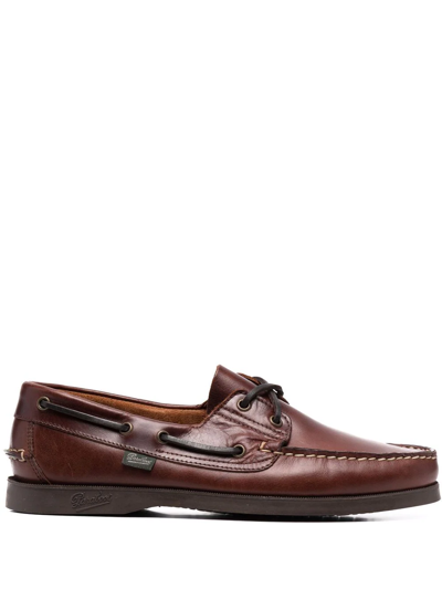 Paraboot Barth Lace-up Boat Shoes In Braun