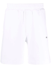 Helmut Lang Bermuda With Logo Print In Weiss