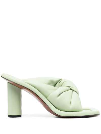 Ambush Padded Leather Sandals - Atterley In Green