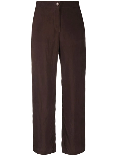 Anemos The Beach Cropped Trousers In Espresso