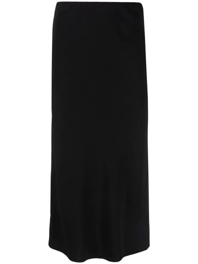 Anemos Women's The Rey Crepe Midi Skirt In Black