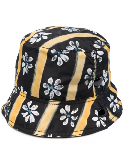 Marni Black Daisy Lane Bucket Hat