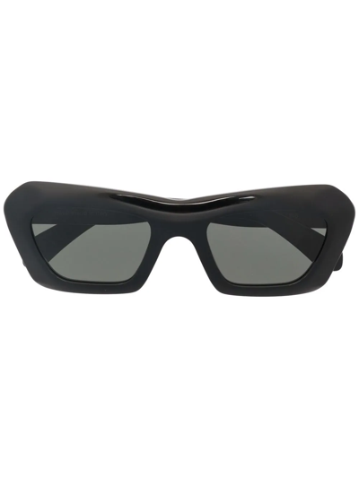 Retrosuperfuture Zenya Geometric-frame Sunglasses In Schwarz