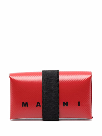 Marni Logo-print Wallet In Rot