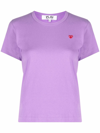 COMME DES GARÇONS PLAY COTTON EMBROIDERED-LOGO T-SHIRT