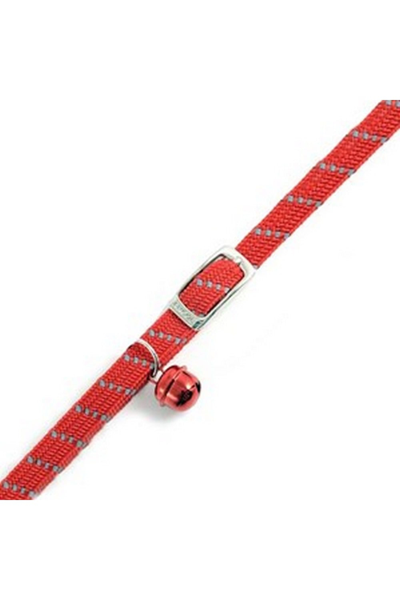 Ancol Soft Weave Reflective Cat Collar (red) (one Size)
