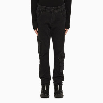 Thom Krom Washed Black Cargo Trousers