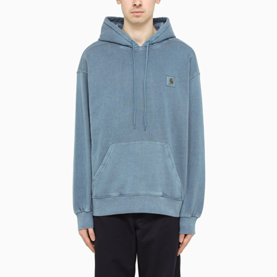 Carhartt Faded Lithe Blue Hoodie In Transparent