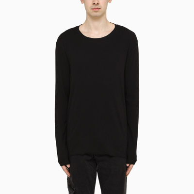 Thom Krom Long-sleeve Stretch-cotton T-shirt In Black