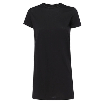 Rick Owens Straight Hem Long T-shirt In Black