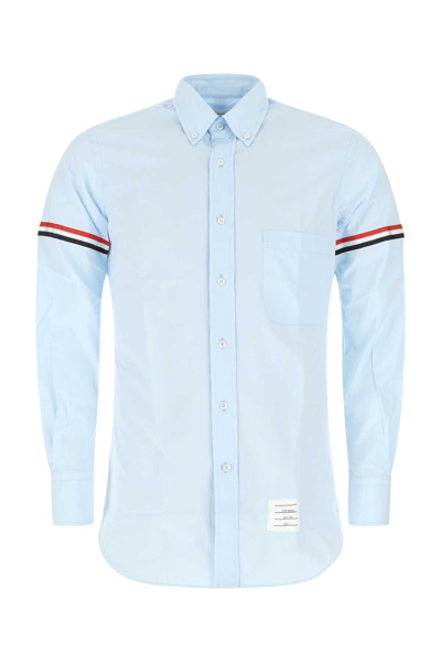 Thom Browne Rwb-stripe Long-sleeve Shirt In Blue
