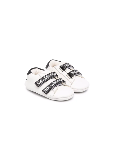 Karl Lagerfeld White Shoes For Baby Boy With Logo