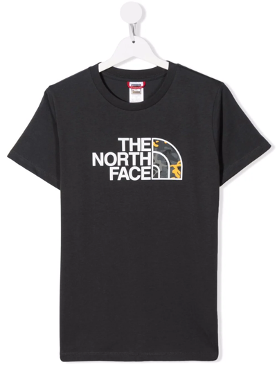 The North Face Teen Logo-print Cotton T-shirt In Grey