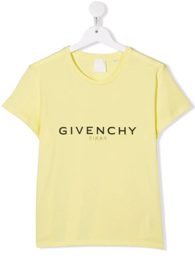 Givenchy Kids' Logo-print T-shirt In Yellow