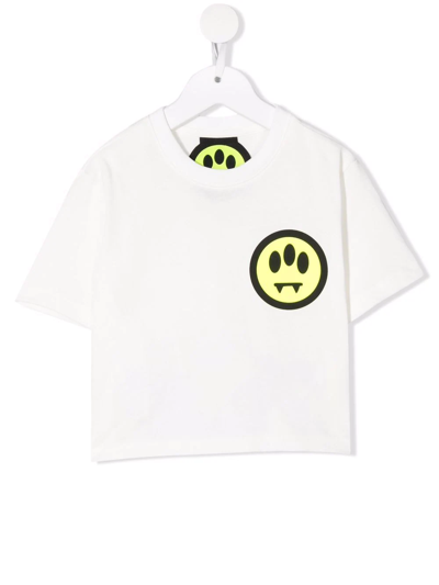 Barrow Kids' White T-shirt For Girl With Logo