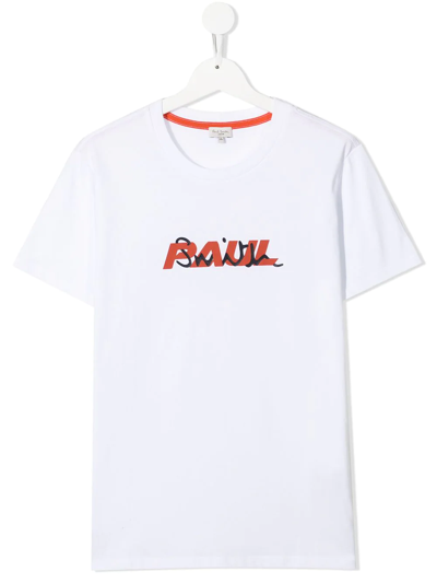 Paul Smith Junior Kids' Paul Smith T-shirt Bianca In Jersey Di Cotone In White