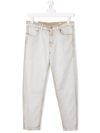 DONDUP TEEN TWO-TONE STRAIGHT-LEG JEANS