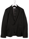 Paolo Pecora Fitted Single-breasted Blazer In Black