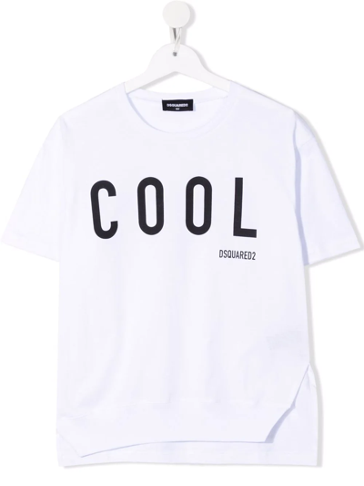 Dsquared2 Teen Graphic-print T-shirt In White