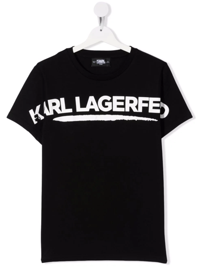 Karl Lagerfeld Teen Boys Black Logo T-shirt