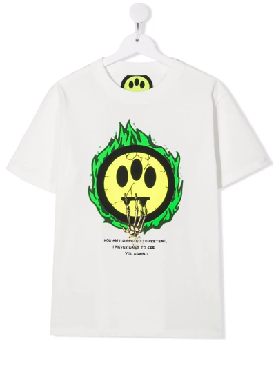 Barrow Teen Logo-print T-shirt In White