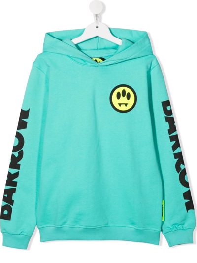 Barrow Teen Logo-print Pullover Hoodie In Green