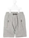 Molo Kids' Organic Cotton Blend Sweat Shorts In Grey