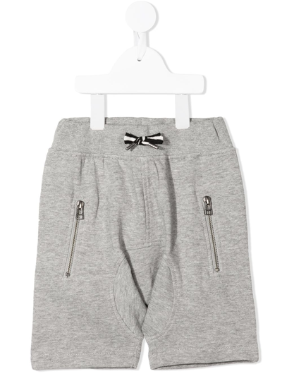 Molo Kids' Organic Cotton Blend Sweat Shorts In Grey