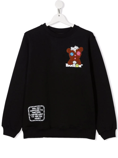 Barrow Teen Graphic-print Sweatshirt In Black