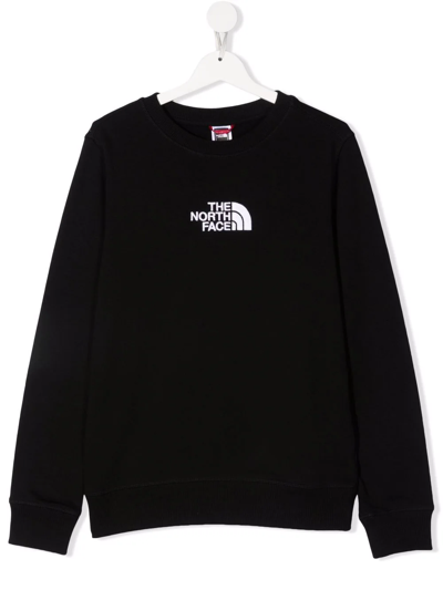 The North Face Kids' Embroidered-logo Cotton Sweatshirt In Black