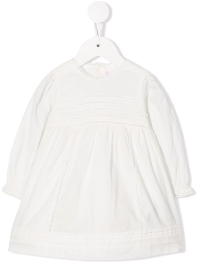 Bonpoint Babies' Pleated-trim Dress In White