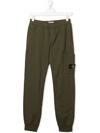 Stone Island Logo Patch Tracksuit Bottoms In Green