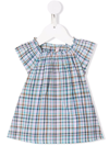Bonpoint Plaid-check Print Blouse In Blue