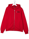 DSQUARED2 LOGO-PRINT ZIP-UP HOODIE