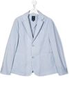 Fay Teen Logo Single-breasted Blazer In Blue
