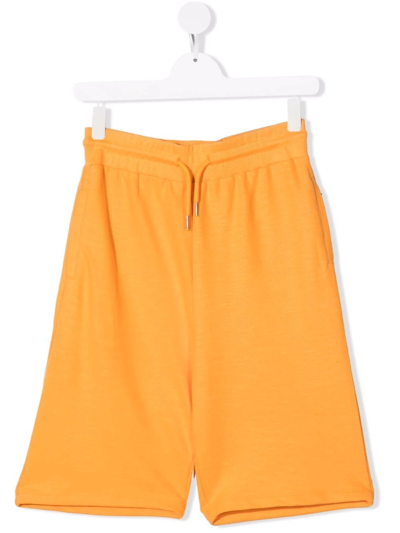 Molo Teen Organic Cotton Track Shorts In Orange