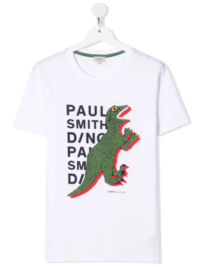 Paul Smith Junior Kids' Logo-print T-shirt In White